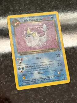 Dark Vaporeon 45/82 Team Rocket Regular Uncommon LP Vintage Pokemon Card - Image 2