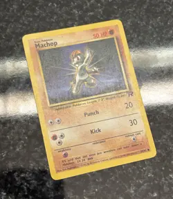 Machop 59/82 Team Rocket Regular Common LP Vintage Pokemon Card 2000 WOTC - Image 2