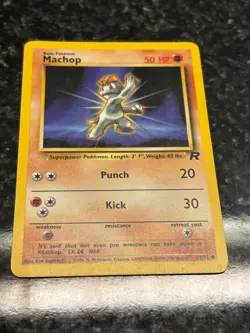 Machop 59/82 Team Rocket Regular Common LP Vintage Pokemon Card 2000 WOTC - Image 3