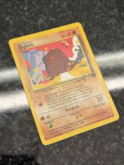 Diglett 52/82 Team Rocket Regular Common LP Vintage Pokemon Card 2000 WOTC - Image 2