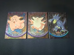 Pokemon Topps Black Label Foil Clefairy,Clefable,Golduck - Image 1