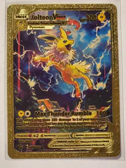 Pokemon Jolteon Vmax SWSH264 Gold Foil Fan Art - Image 1