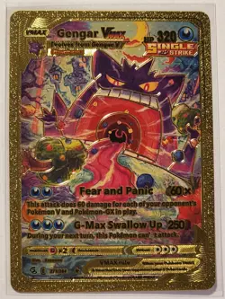 Pokemon Gengar Vmax 271/264 Gold Foil Fan Art - Image 1