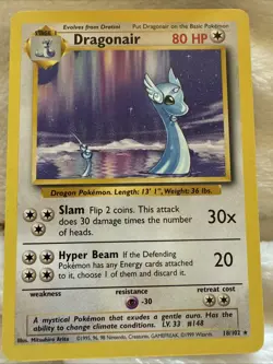 Pokemon TCG Dragonair Base Set 18/102 1999 NM - Image 1