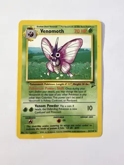 Pokemon TCG Venomoth Base Set 2 Regular Card 031/130 LP - Image 1