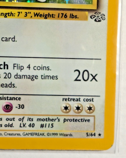 Pokemon TCG Kangaskhan Jungle 5/64 Holo Unlimited Holo Rare - Image 4