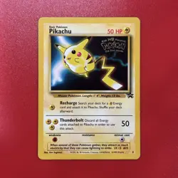 Pikachu #4 1999 WB Black Star Promo Pokemon the First Movie Pokemon TCG LP - Image 1