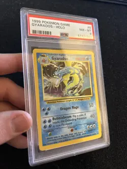 Pokemon TCG Gyarados Base Set 6/102 Holo Unlimited Holo Rare PSA 8 - Image 3