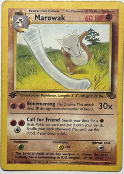Pokemon TCG Marowak 39/64 Jungle Uncommon 1st Edition MP - Image 1
