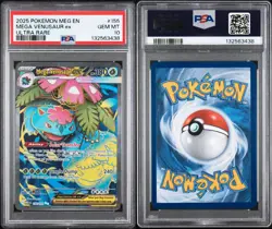 2025 POKEMON MEG EN-MEGA EVOLUTION ULTRA RARE #155 MEGA VENUSAUR EX PSA 10 - Image 3