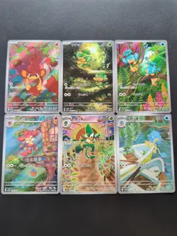 Pokemon Pansage & Panpour & Pansear & Simisage & Simipour & Simisear AR Japanese - Image 1