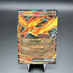 Pokemon TCG Team Rockets Moltres EX Destined Rivals 031/182 Stamped UPC Promo NM - Image 1