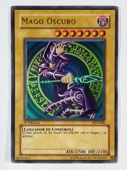Dark Magician 1st Edition Ultra Rare YuGiOh Mago Oscuro BIY-S006 SPANISH (MP) - Image 1