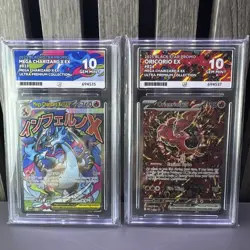Mega Charizard X EX 023 Oricorio EX 024 UPC Promo ACE 10 Perfect Subs Pokemon - Image 1