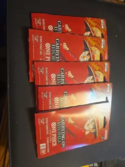 One Piece OP-13 CARRYING ON HIS WILL Sleeved Booster Packs Lot Of 5 NEW/SEALED - Image 1