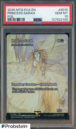 2025 MTG FINAL FANTASY THROUGH THE AGES #0015 PRINCESS SARAH FOIL PSA 10 - Image 1