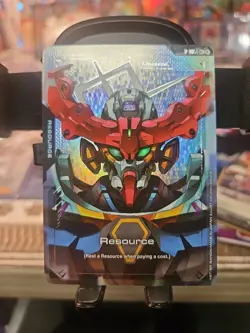 Gundam TCG Card Game Dual Impact Foil Resource GD02 R-015 C++ GQuuuuuuX Gundam - Image 1