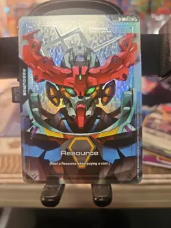 Gundam TCG Card Game Dual Impact Foil Resource GD02 R-015 C++ GQuuuuuuX Gundam - Image 2