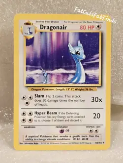 Dragonair Base Set Pokemon Card 18/102 Unlimited Rare NM/M Vintage 1999 WOTC - Image 1