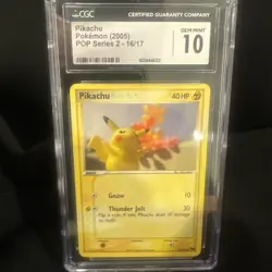 CGC 10 Pikachu 2005 POP Series 2 16/17 Graded Pokemon Card - Image 1