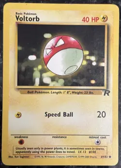 Voltorb 69/82 Team Rocket Regular Common LP Vintage Pokemon Card 2000 - Image 1