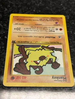 Mankey 61/82 Team Rocket Regular Common LP Vintage Pokemon Card 2000 - Image 4