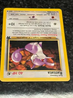 Rattata 66/82 Team Rocket Regular Common LP Vintage 2000 Pokemon Card - Image 4