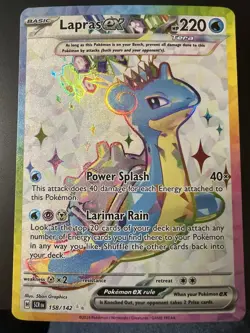 Pokemon TCG Lapras ex 158/142 Sv07: Stellar Crown Holo - Image 1