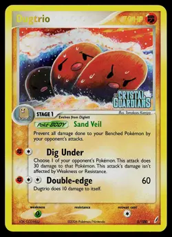 Pokemon Card - Dugtrio Crystal Guardians 5/100 Reverse Holo Stamped - Image 1