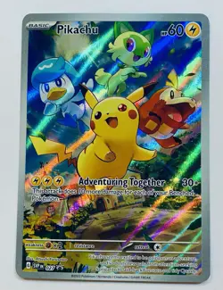 Pokemon TCG Pikachu SVP 027 Paldea Evolved Black Star Promo - Image 1