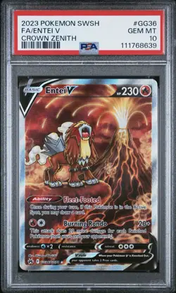 PSA 10 Suicune Raikou Entei V Crown Zenith GG36, 38, 41 SEQUENTIAL SWSH Pokemon - Image 3