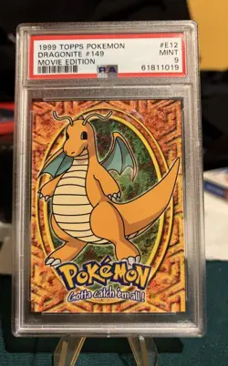 1999 Topps Pokemon Dragonite PSA 9 *Movie Edition ! - Image 1