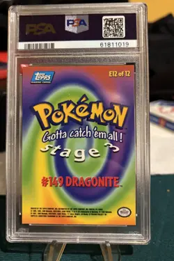 1999 Topps Pokemon Dragonite PSA 9 *Movie Edition ! - Image 2