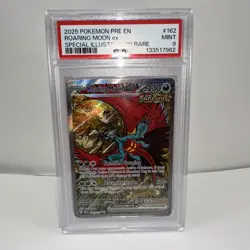 2025 Pokemon Prismatic Roaring Moon ex Special Illustration Rare #162/131 PSA 9 - Image 1