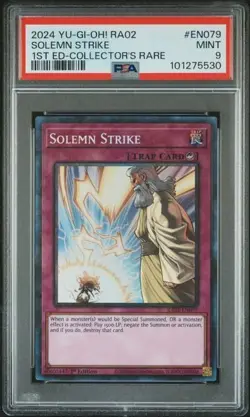 2024 YuGiOh! RA02 Solemn Strike 1st Ed. Collector's Rare #EN079 PSA 9 MINT - Image 1