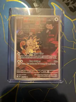 Team Rockets Meowth 203/182 Destined Rivals Illustration Rare Mint Condition New - Image 1