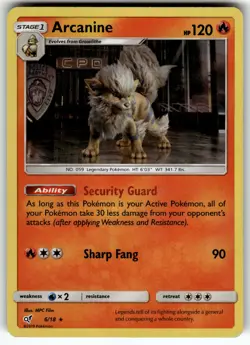 Arcanine 6/18 Detective Pikachu LP Pokemon Card TCG - Image 1