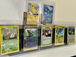 Pokemon TCG Mixed Card Lot 7 Cards - Pikachu, Horsea, Yanma, Holo, 1st Edition - Image 1