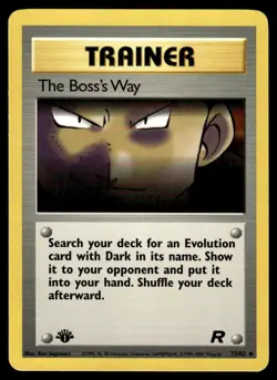 Pokemon TCG Team Rocket 1st Edition #73/82 Boss's Way LP+ - Image 1