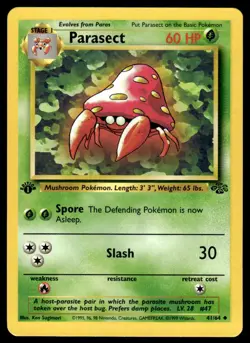Pokemon TCG Jungle 1st Edition #41/64 Parasect LP+ - Image 1