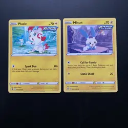 Pokemon TCG - Plusle 089/264 & Minun 090/264 NM Fusion Strike - Image 1
