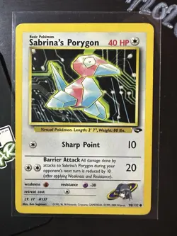 Sabrina's Porygon 98/132, Gym Challenge, Pokemon TCG, WOTC, 2000, Common, NM - Image 1