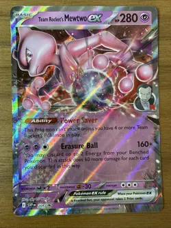 Pokemon TCG Team Rocket's Mewtwo ex SVP 216 Black Star Promo English EN - Image 1