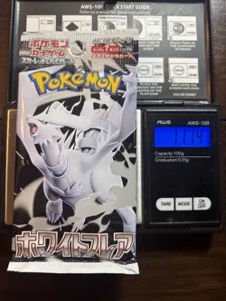 Heavy 11.74g Pokemon Sealed White Flare Japanese Booster Pack - Image 1