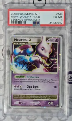 PSA 6 Mewtwo Lv. X - 144/146 - Legends Awakened - Pokemon TCG - Image 1