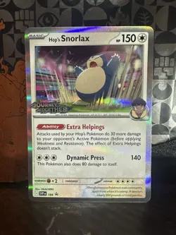 Hop's Snorlax (Prerelease) - Pokemon TCG SV09 #184 Black Star Promo - Image 1
