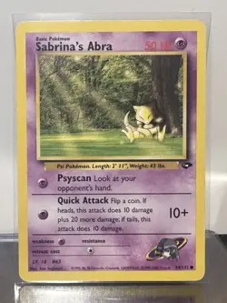 Sabrina's Abra - 94/132 Gym Challenge - Pokemon TCG - 2000 - Image 1