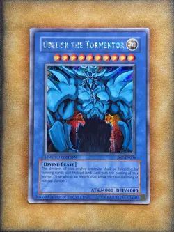 Yugioh Obelisk the Tormentor JMP-EN004 Parallel Secret Rare NM - Image 1