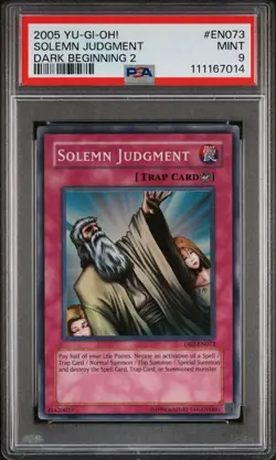 2005 Yu-Gi-Oh! Solemn Judgment Dark Beginning 2 DB2 Super Rare PSA 9 - Image 1