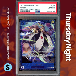 2023 ONE PIECE JPN OFFICIAL EVENT PRIZE TREASURE CUP #ST04-005 QUEEN PSA 10 - Image 1